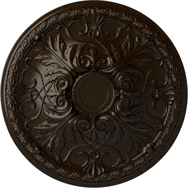 Ekena Millwork Tristan Ceiling Medallion (Fits Canopies up to 5 1/2"), Hand-Painted Bronze, 26"OD x 3"P CM26TNBZS - main